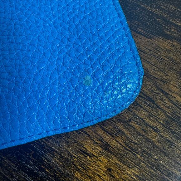 Fendi‎ Selleria Blue Leather Clutch Bag - Picture 8 of 13